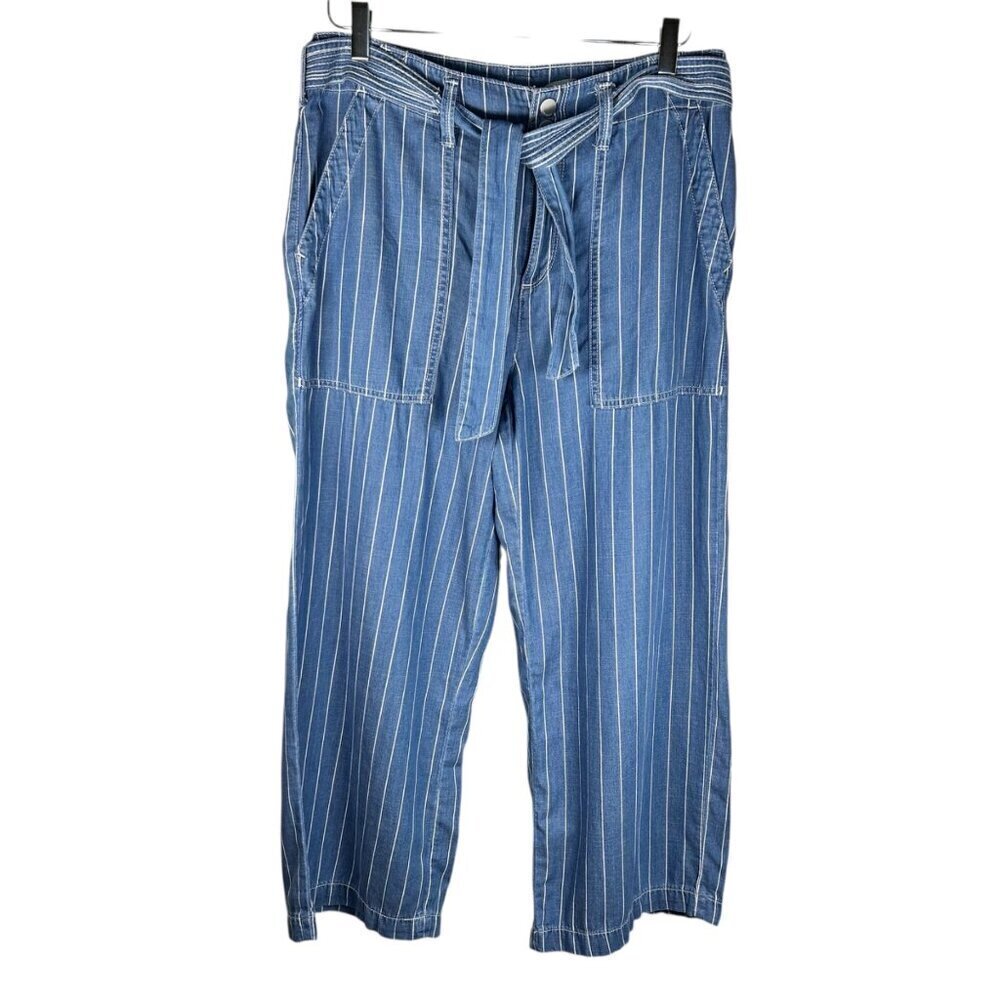 Seven7 Size 6 Wide Leg Pant Striped Boho Bow Nautical Minimalist